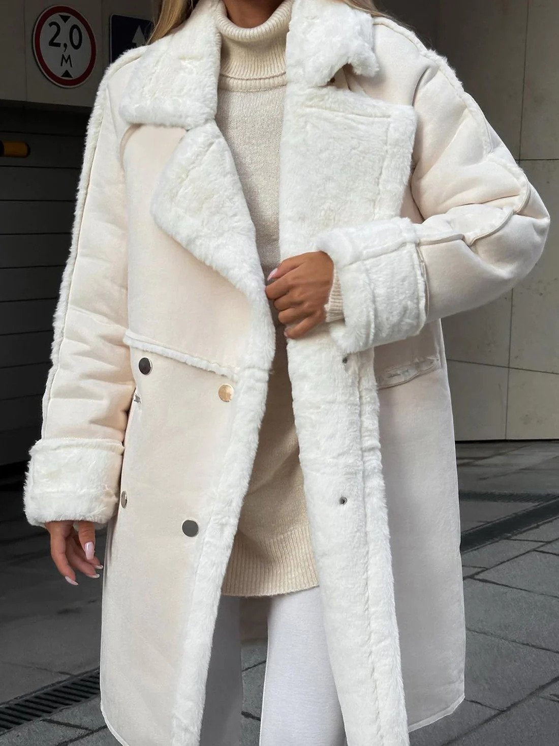 Luxury Suede Cardigan - Classic Women's Winter Coat - OutfitLondon