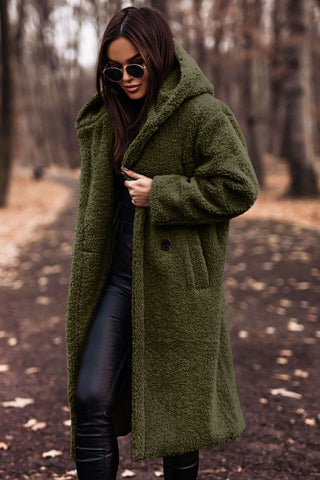 Warm Women's Faux Fur Parka Coat with Hood