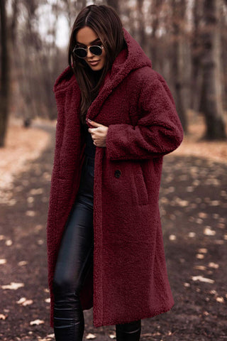 Warm Women's Faux Fur Parka Coat with Hood