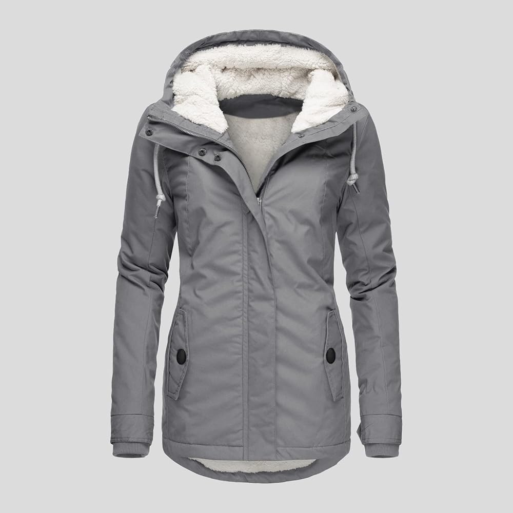 Insulated Water Resistant Ladies Parka Jacket Coat - OutfitLondon