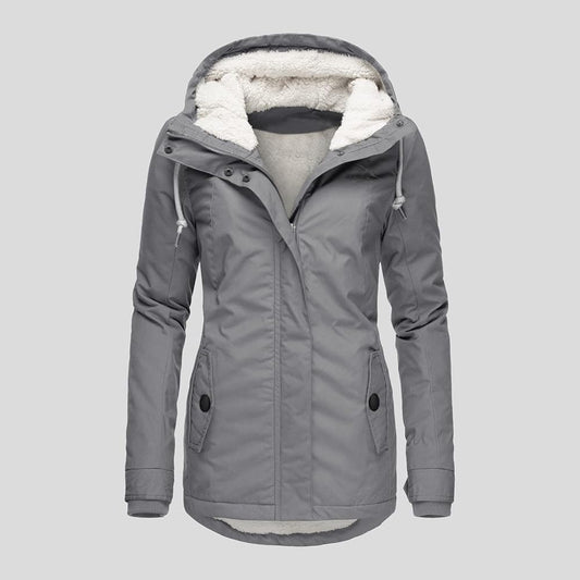 Insulated Water Resistant Ladies Parka Jacket Coat - OutfitLondon