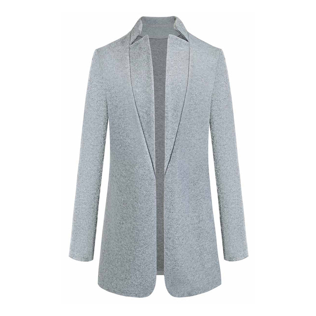 Classic Ladies Wool Overcoat with Collar and Slim Fit