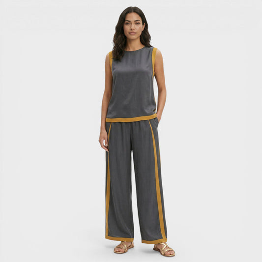 Women's Casual Cotton Blend Two-Piece Loungewear Set