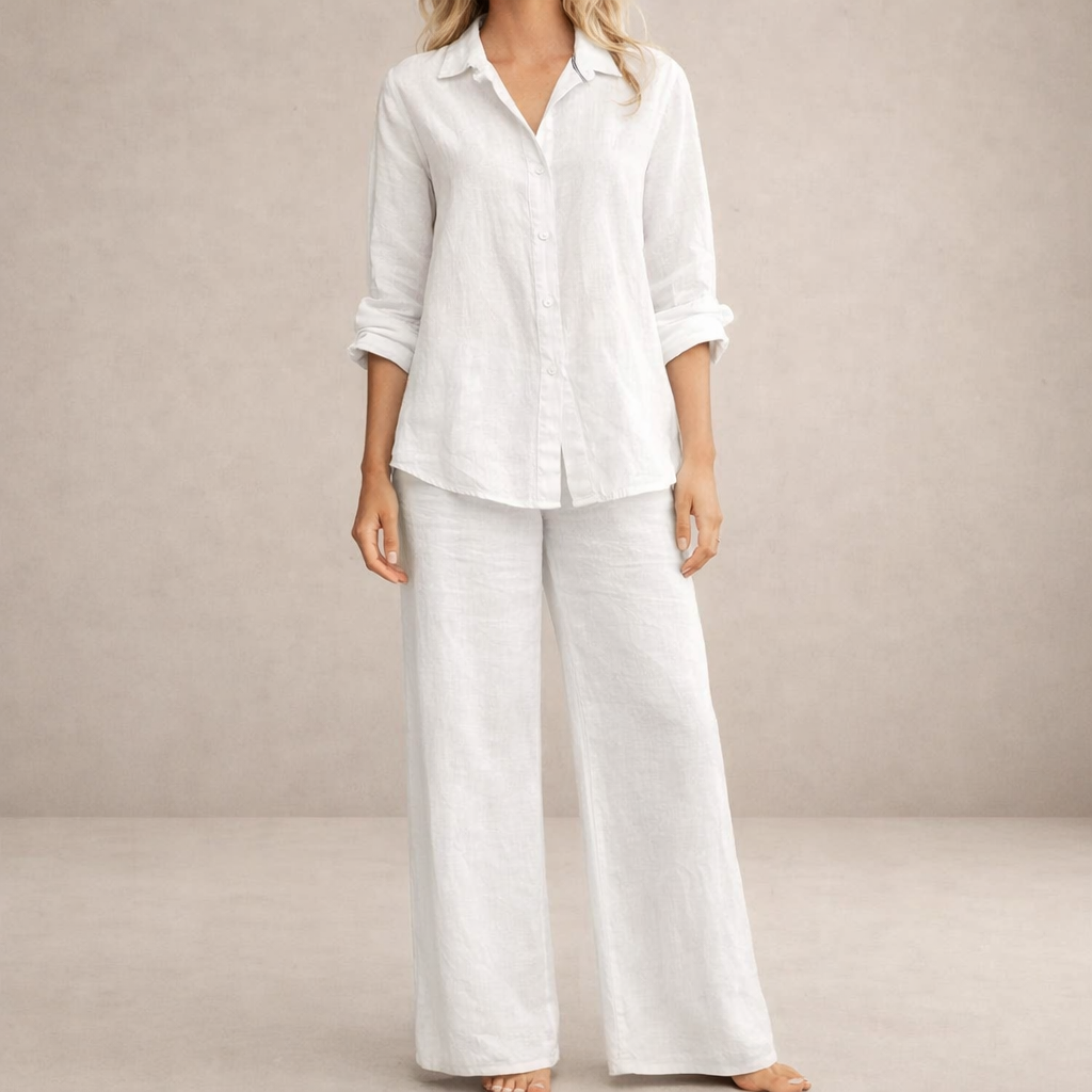 Women's Casual Cotton Two-Piece Loungewear Set