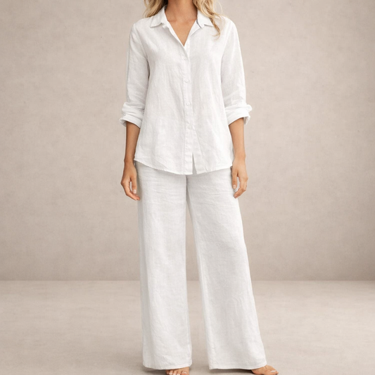 Women's Casual Cotton Two-Piece Loungewear Set