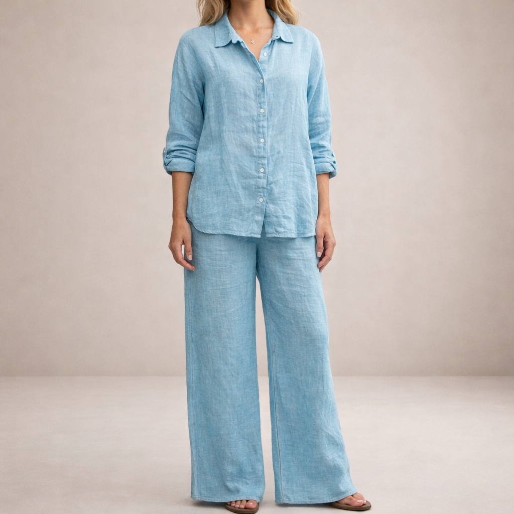 Women's Casual Cotton Two-Piece Loungewear Set