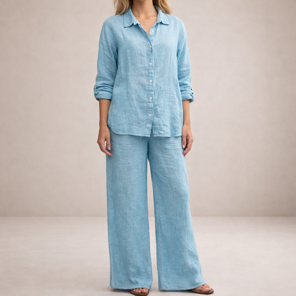 Women's Casual Cotton Two-Piece Loungewear Set