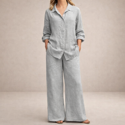 Women's Casual Cotton Two-Piece Loungewear Set