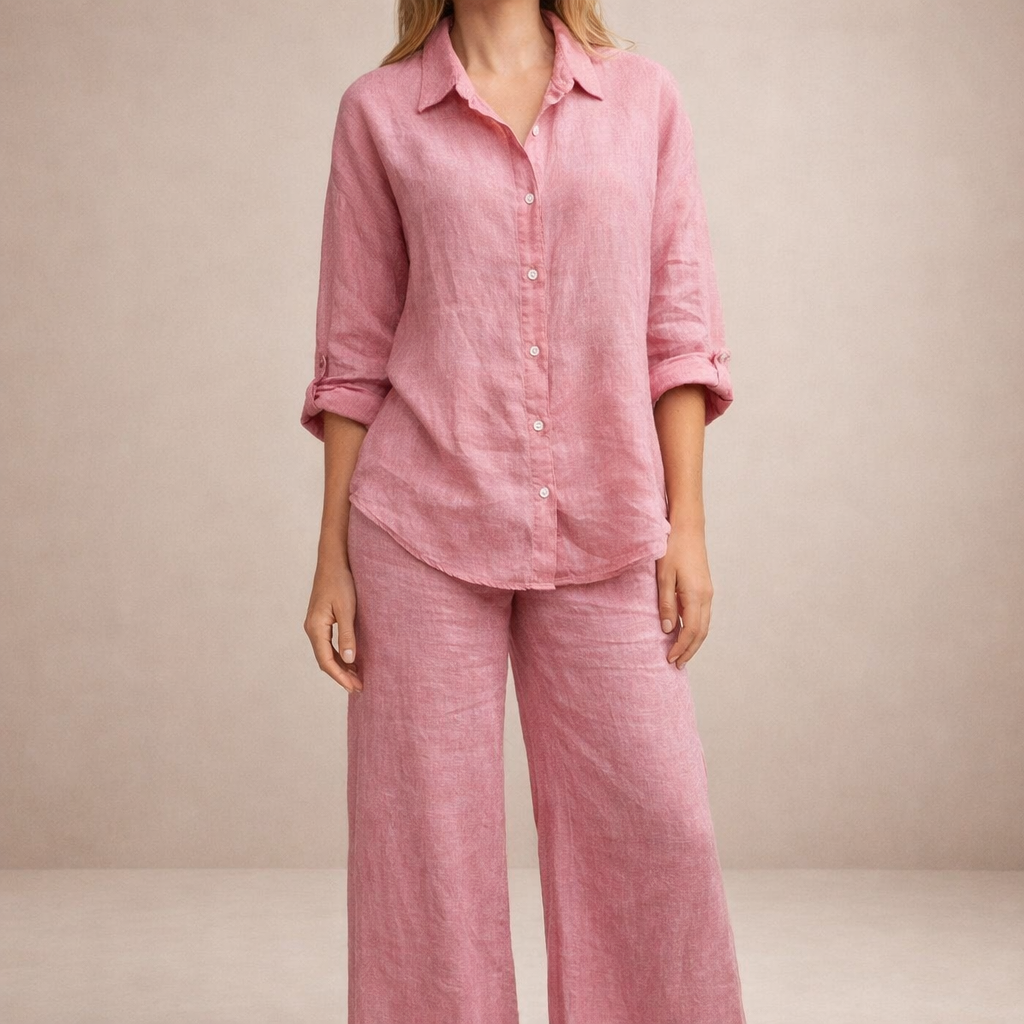 Women's Casual Cotton Two-Piece Loungewear Set