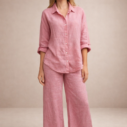 Women's Casual Cotton Two-Piece Loungewear Set