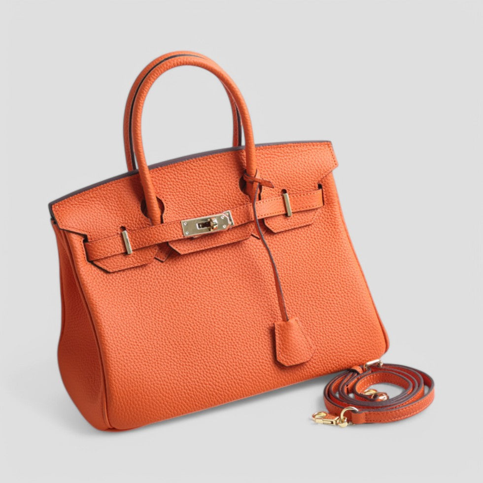 Classic Designer Leather Tote Bag