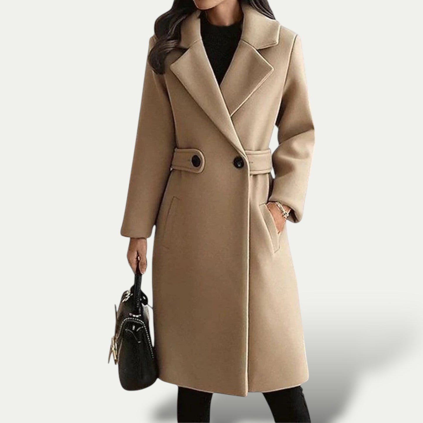 Warm Ladies Long Winter Trench Coat - OutfitLondon