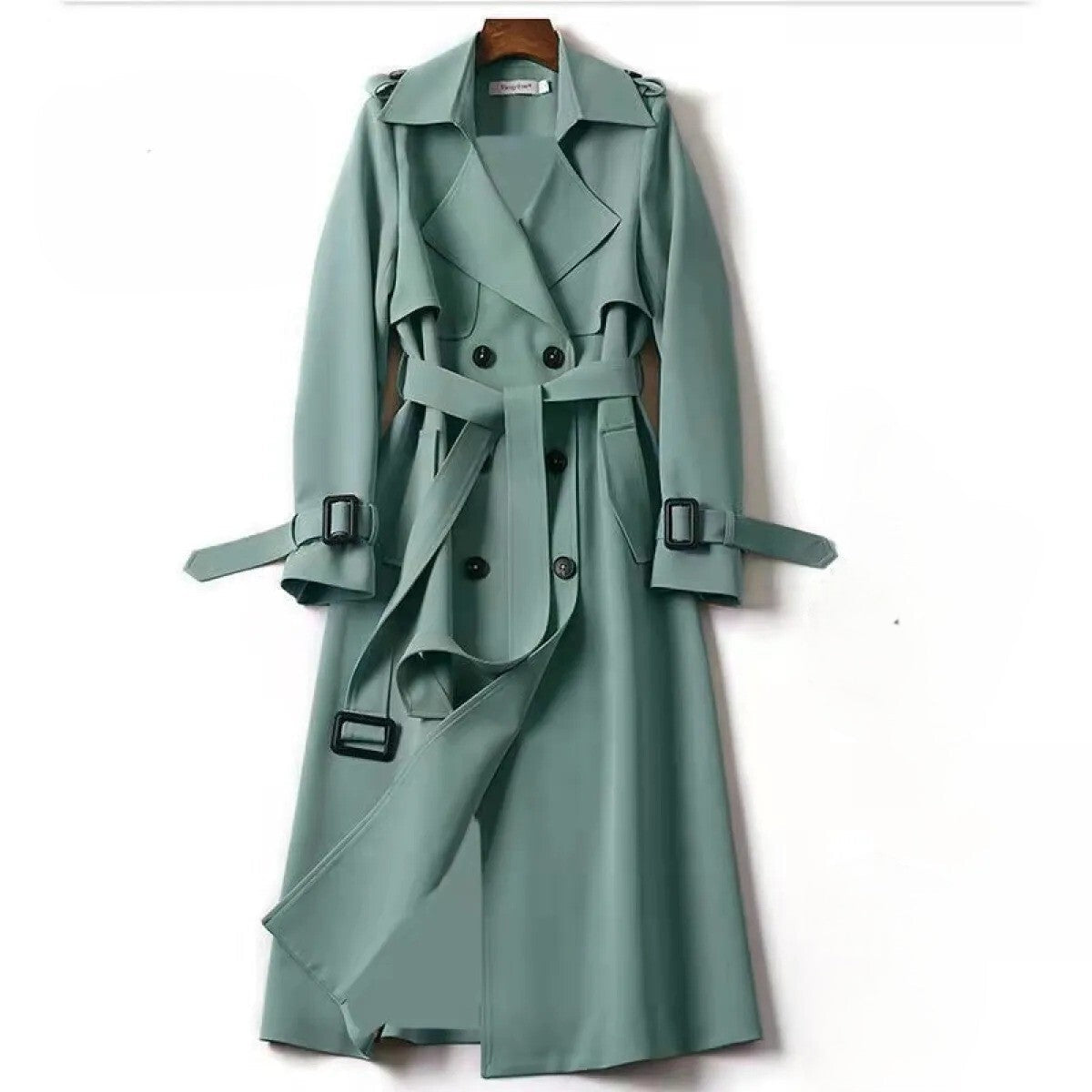 Timeless Double Buttoned Long Trench Coat