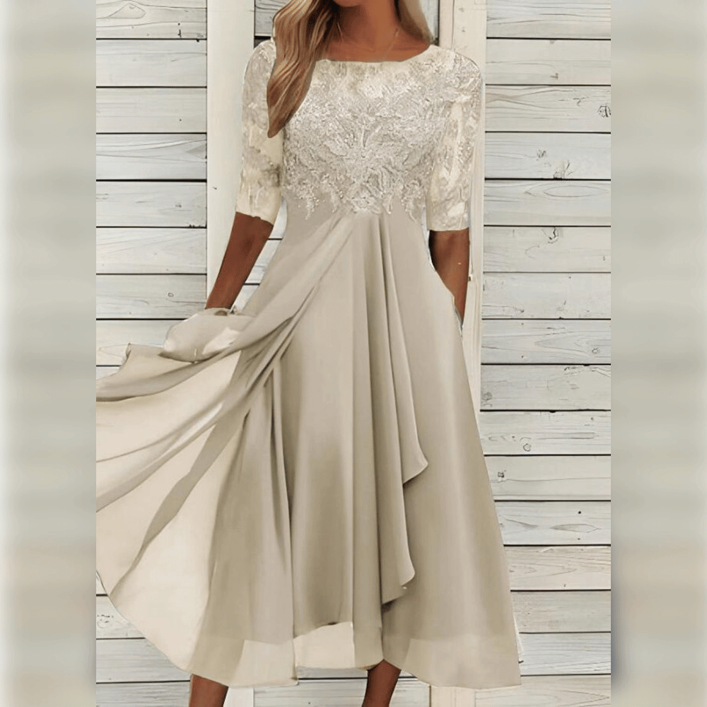 Beautiful Lace Mid Length Summer Dress