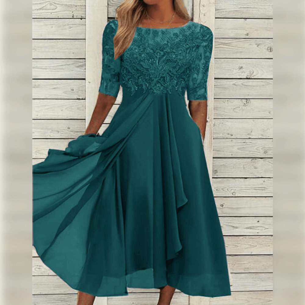 Beautiful Lace Mid Length Summer Dress