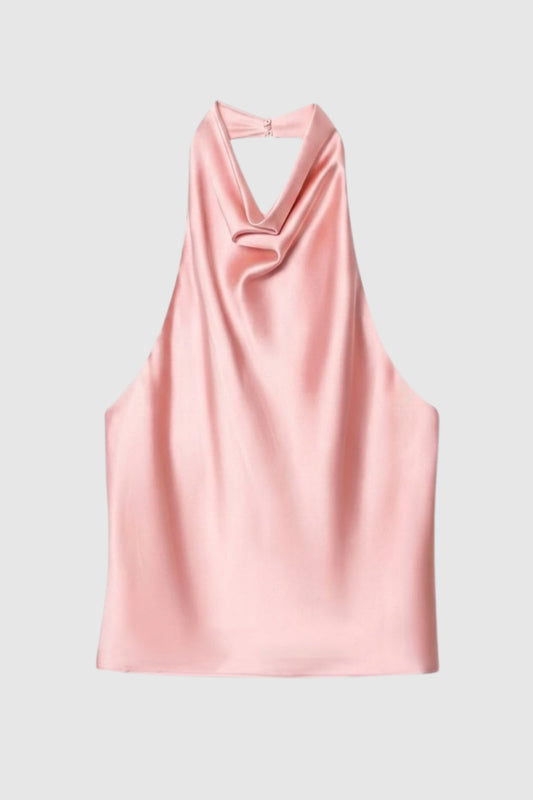 Women's Elegant Halter Open Back Top