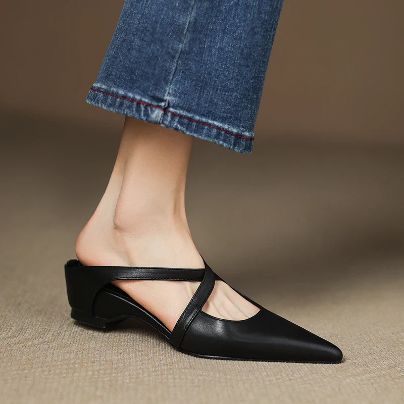 Comfortable Real Leather Orthotic Slides