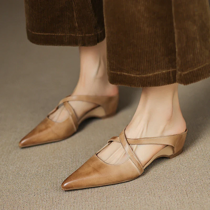 Comfortable Real Leather Orthotic Slides
