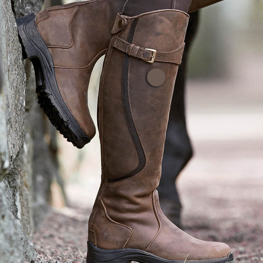 Soft Leather Low Heel Ankle Boots - OutfitLondon