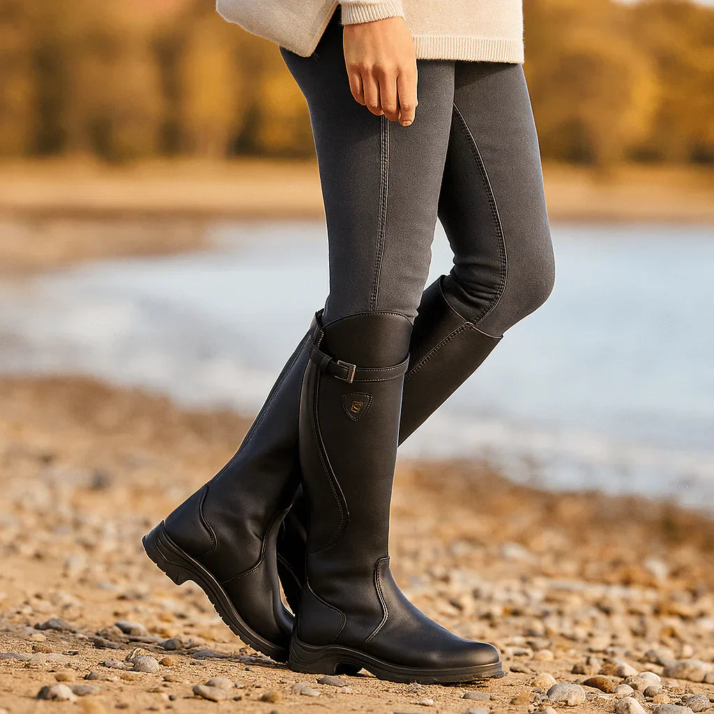 Soft Leather Low Heel Ankle Boots