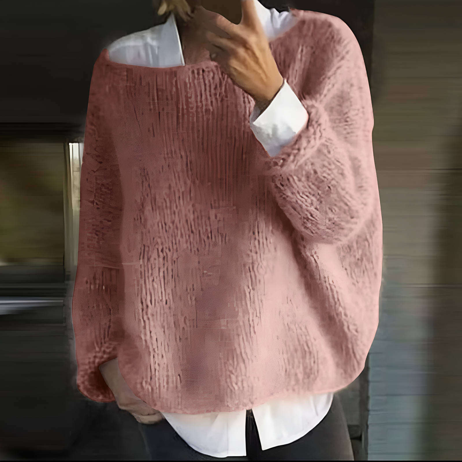 Women's Big Cozy Cable Knit Sweater - OutfitLondon