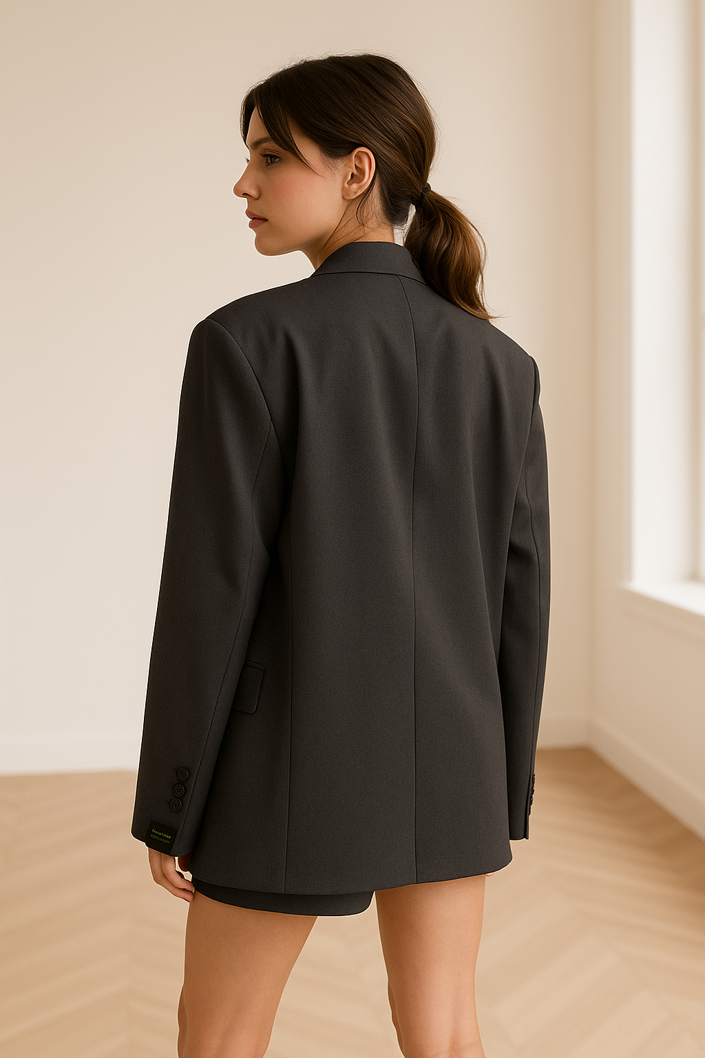 Women's Classic Oversized Wool Blend Blazer