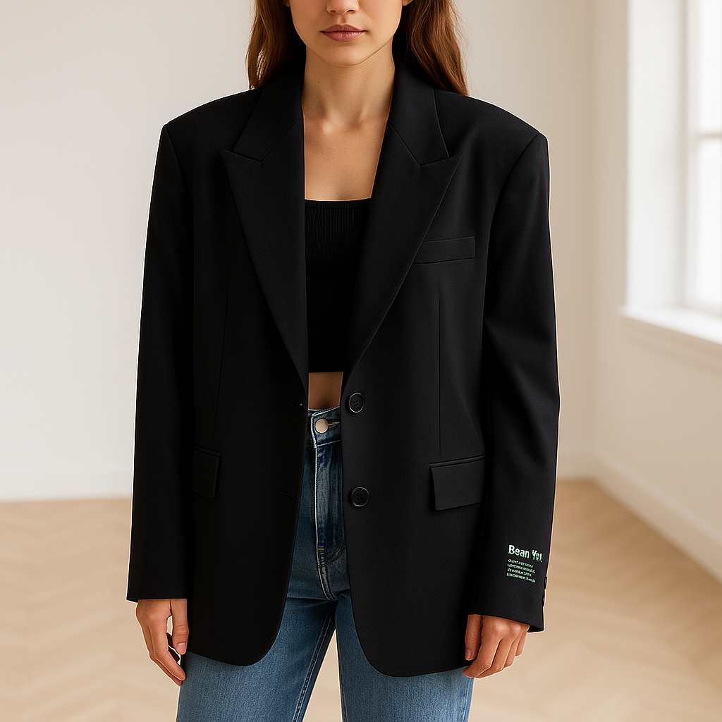 Women's Classic Oversized Wool Blend Blazer