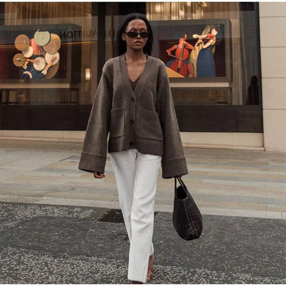 Women's Chic Short Sleeve Cardigan