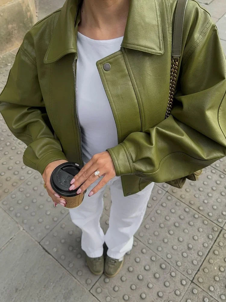 Luxurious Suede Parka Coat for Women with Zip Up Front - OutfitLondon