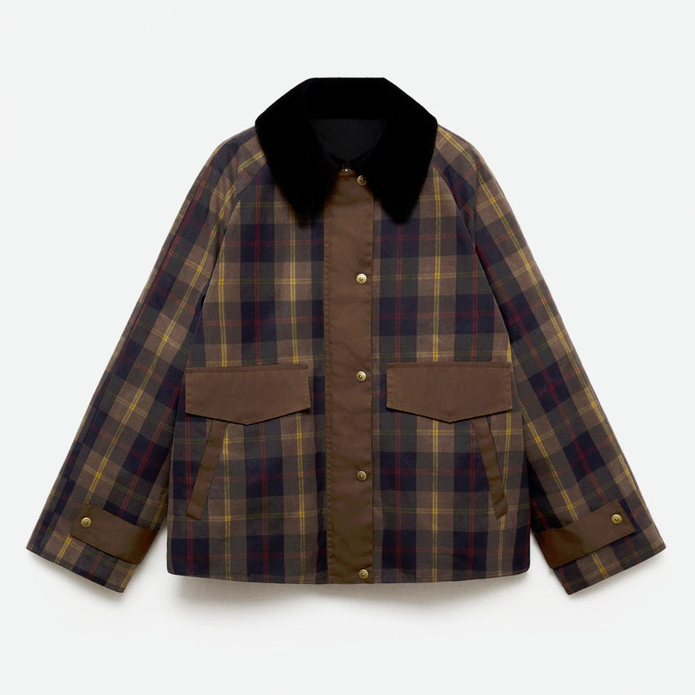 Classic Plaid Oversized Women's Coat