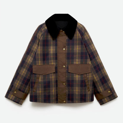 Classic Plaid Oversized Women's Coat