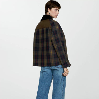Classic Plaid Oversized Women's Coat