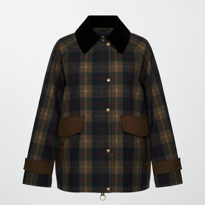 Classic Plaid Oversized Women's Coat