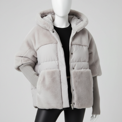 Warm Women's Long Down Parka Coat with Hood