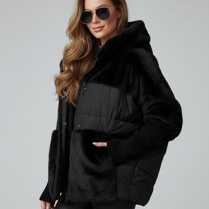 Warm Women's Long Down Parka Coat with Hood