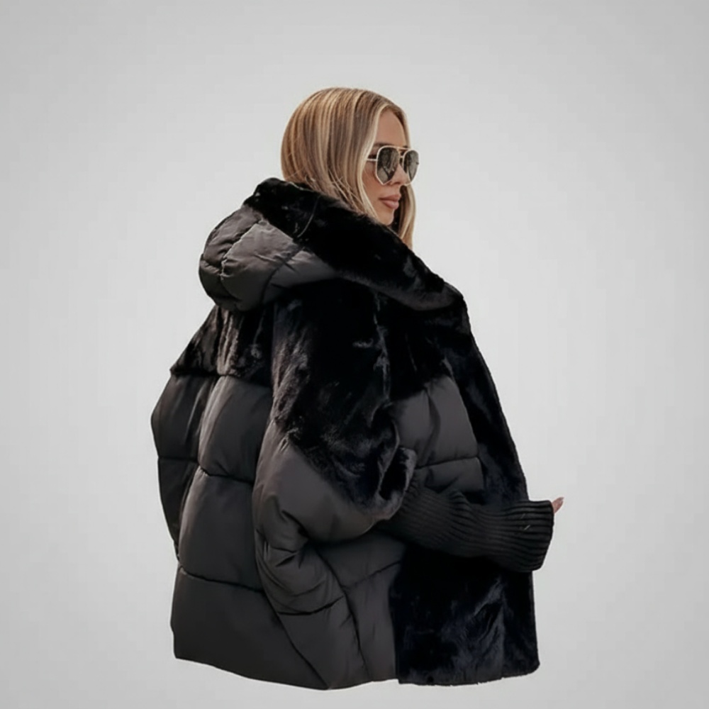 Warm Women's Long Down Parka Coat with Hood