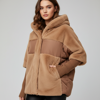 Warm Women's Long Down Parka Coat with Hood