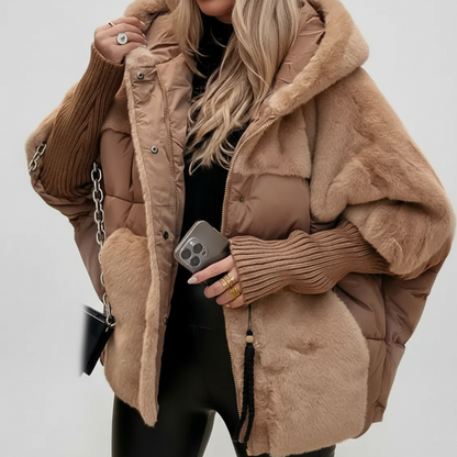 Warm Women's Long Down Parka Coat with Hood