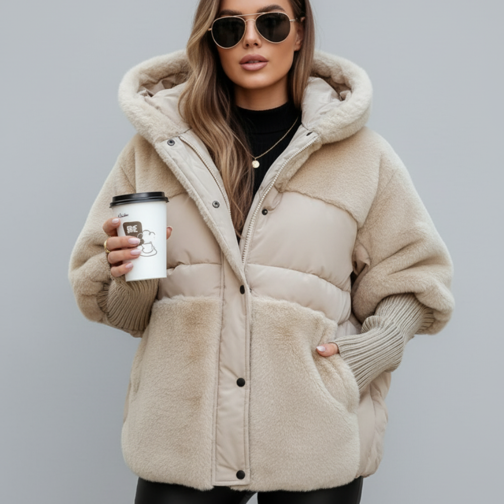 Warm Women's Long Down Parka Coat with Hood