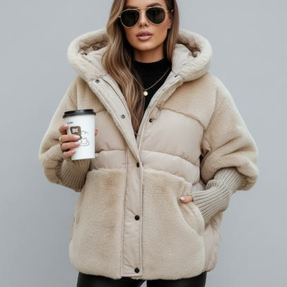 Warm Women's Long Down Parka Coat with Hood