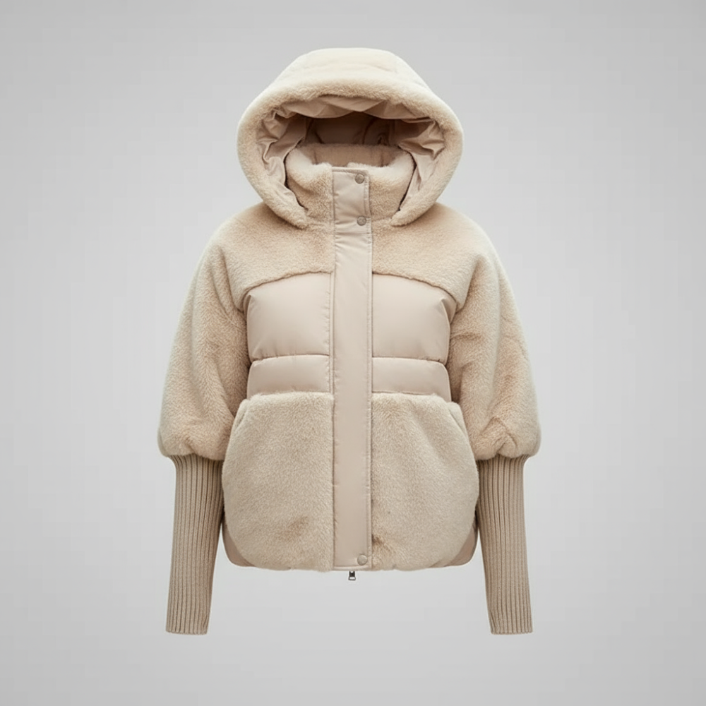 Warm Women's Long Down Parka Coat with Hood