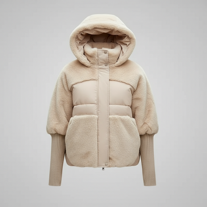 Warm Women's Long Down Parka Coat with Hood