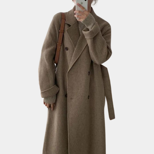 Women's Plus Size Waterproof Trench Coat with Belt - OutfitLondon