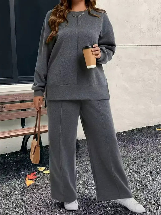 Cozy Relaxed 2-Piece Pajama Set - OutfitLondon