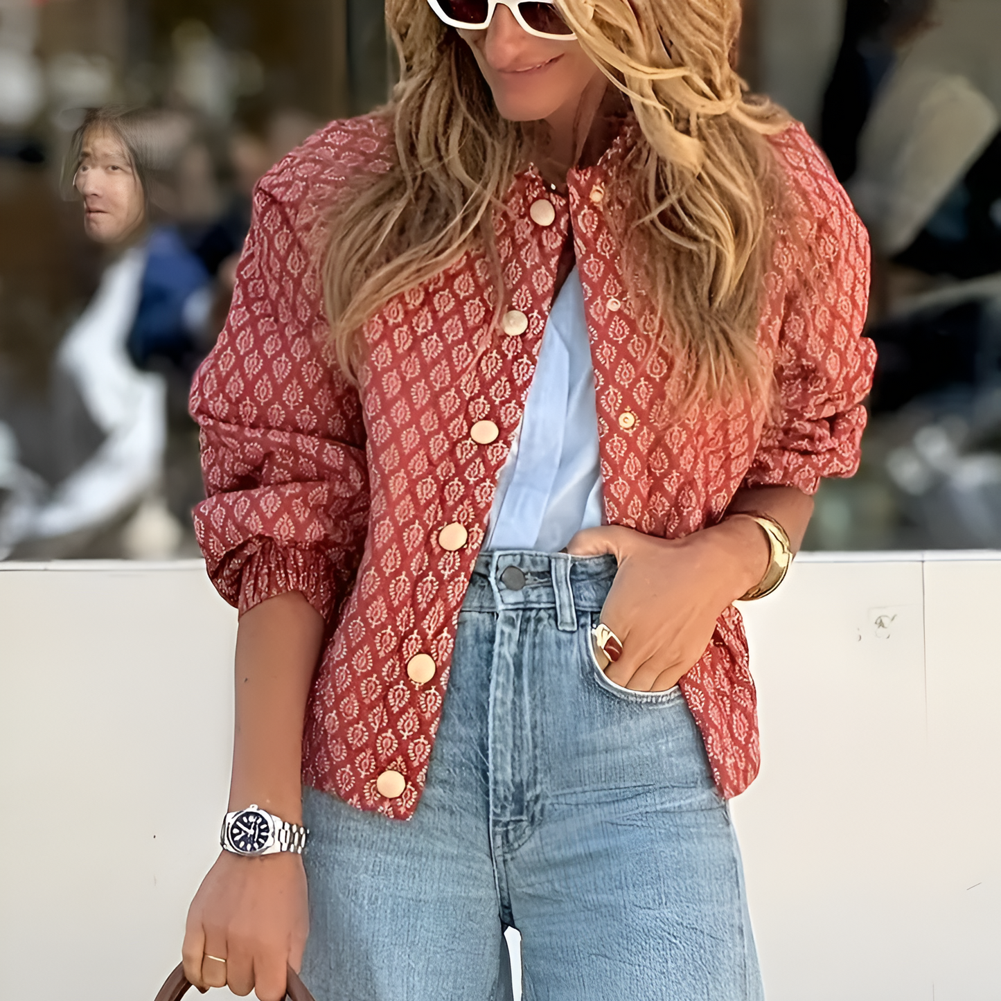 Fashionable Women's Printed Winter Coat