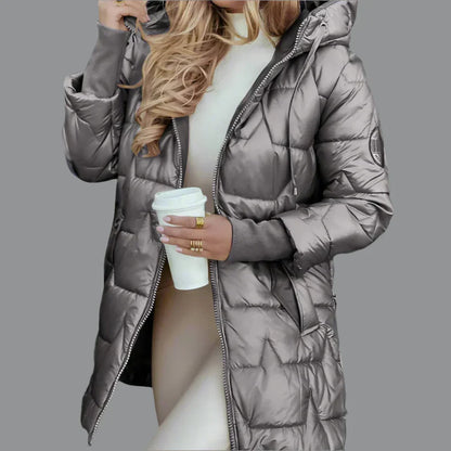 Cozy Ladies Insulated Hooded Parka Coat