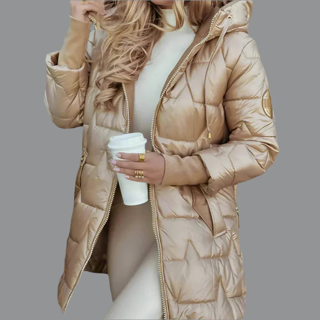 Cozy Ladies Insulated Hooded Parka Coat