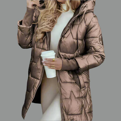 Cozy Ladies Insulated Hooded Parka Coat