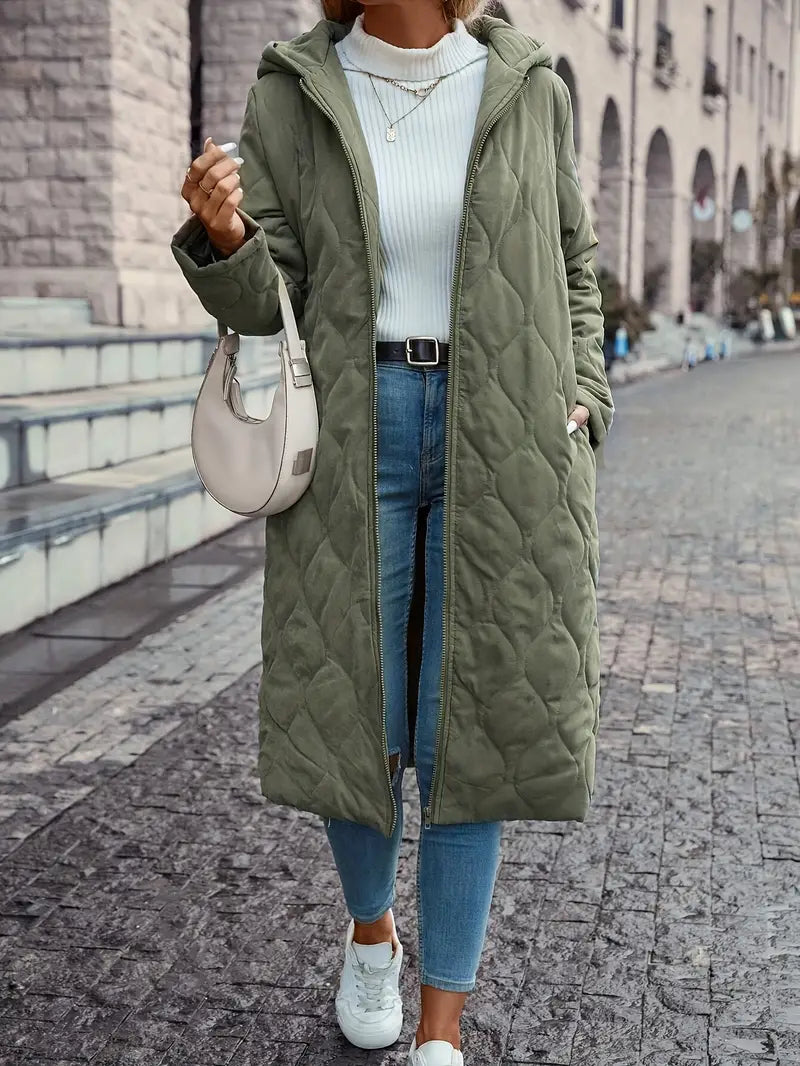 Warm Women's Parka Quilted Winter Coat - OutfitLondon