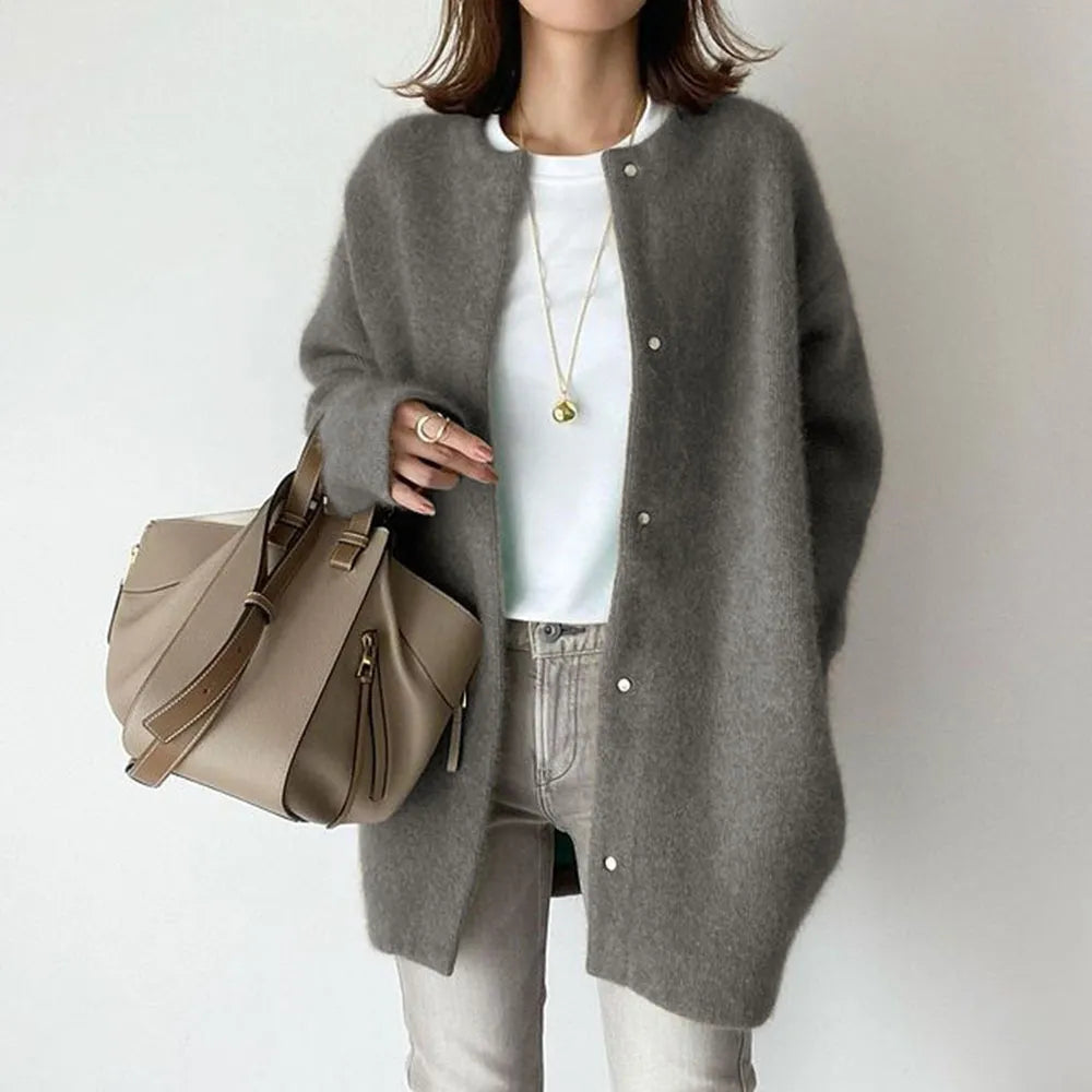 Women's Simple Cardigan Sweater - OutfitLondon